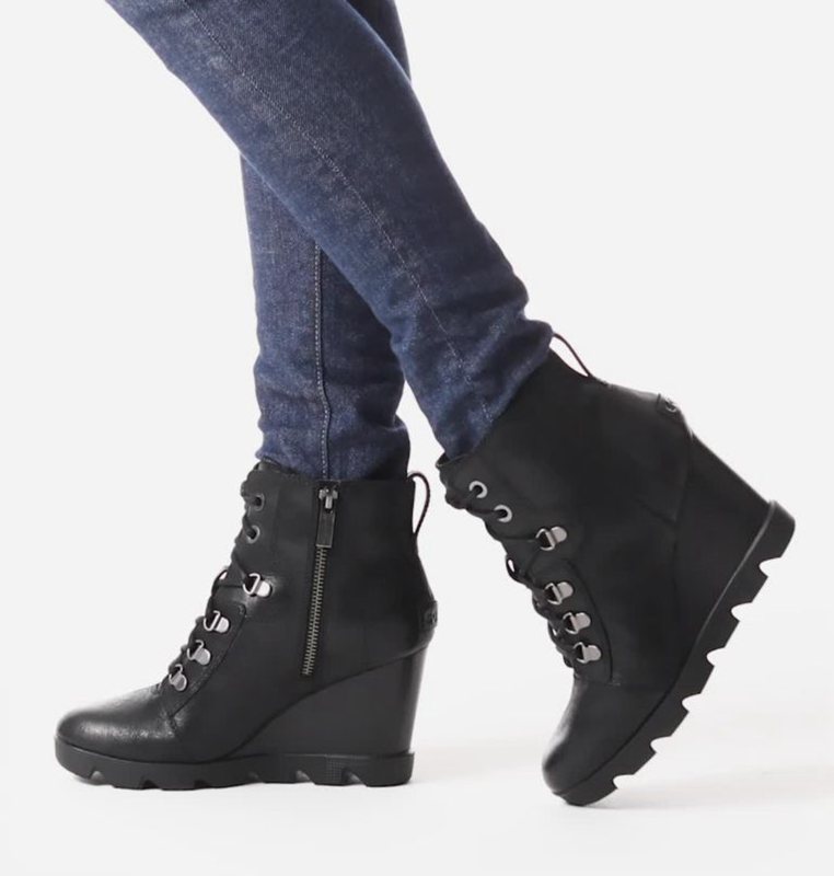 Sorel Dam Wedges Svarta - Joan Uptown™ Lace Bootie - SOZ-897610